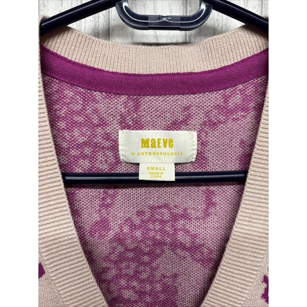 Womens Size S Maeve Anthropologie Cheers Sweater Vest EUC - Picture 2 of 4